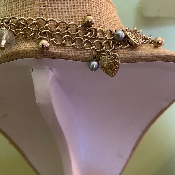 Stunning Gold and Blue Beaded Fairycore Charm Necklace - Picture 5 of 6